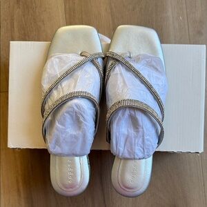 Women’s Copper Key Silver Strappy Sandals